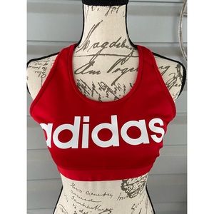 ADIDAS Red Sports Bra. Size L